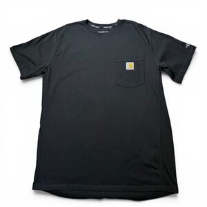Carhartt Force Shirt Men's Medium Black‎ Relaxed Fit Lightweight